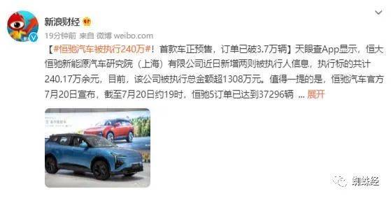 网经资讯 | 恒驰关联公司被执行超240万元 特斯拉遇现金危机