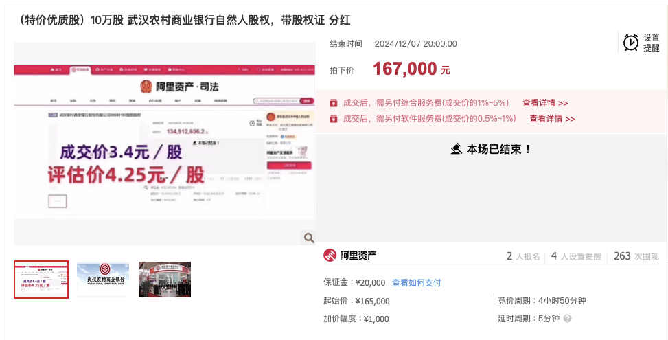 武汉农商行8万股1元起拍：真实性成疑<strong></p>
<p>货币是否具有价值</strong>，内部人加价，外部人难捡漏？