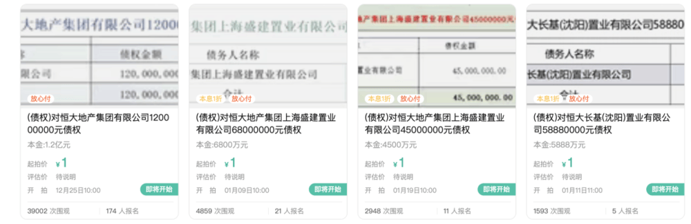 1元起拍<strong></p>
<p>自动计算软件app</strong>，恒大地产集团1.2亿元债权拍卖参与者众多