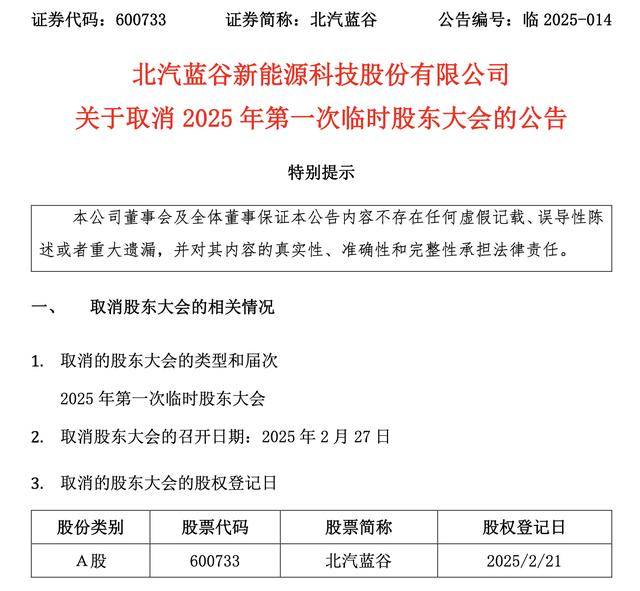 突发！北汽蓝谷取消临时股东大会<strong></p>
<p>币圈论坛</strong>，涉及募投项目、公司名称变更