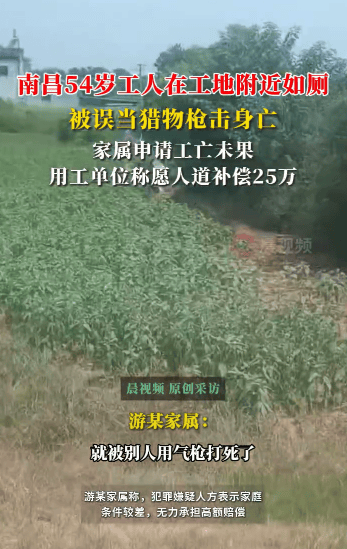 54岁农民工在工地附近如厕被气枪击杀<strong></p>
<p>以太坊美元</strong>，肇事者自首，用工单位愿补偿25万，家属发声